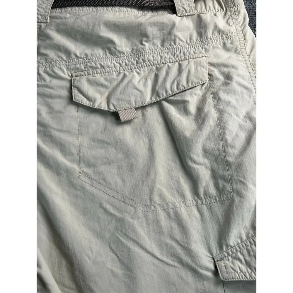 Columbia PFG Omni-Shade Cargo Fishing Shorts Men's 36W Khaki Belted